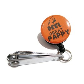 ATLanyards Reel Great Pappy Gift, Retractable Fishing Tool, Fishing Line Cutters, Orange 89