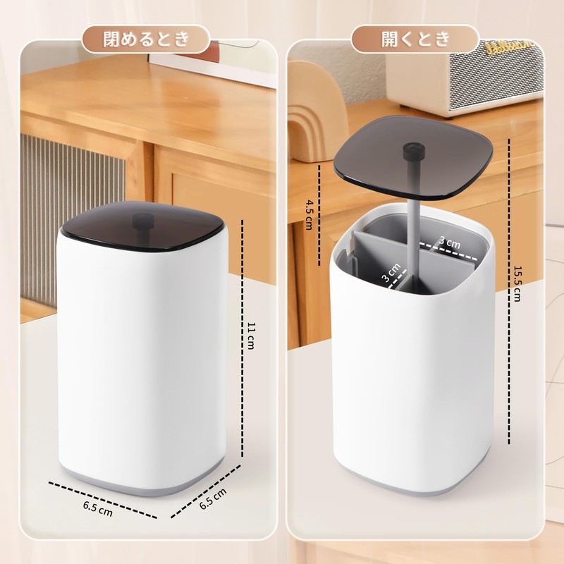 Kailund Toothpick Holder, Toothpick Case, Toothpick Holder, Push Type, Toothpick