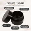 Beauticom 12 Pieces 7G/7ML (0.25oz) Black Sturdy Thick Double Wall