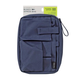 Kutsuwa BE020NB Apron Bag, Stationery Apron Bag, Gusset, Navy, Free