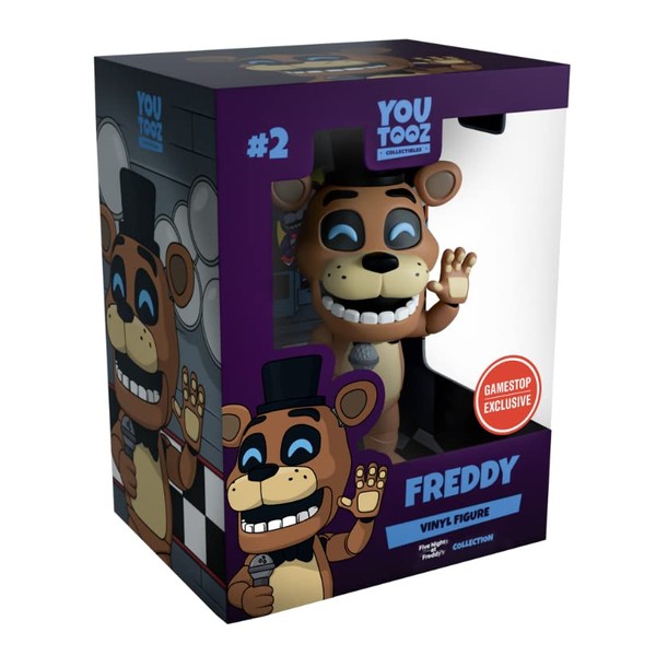 Youtooz Freddy Fazbear #2 4.7" inch Vinyl Figure, Collectible Gamestop Exclusive FNAF Figure from The Youtooz Five Nights at Freddy's Collection
