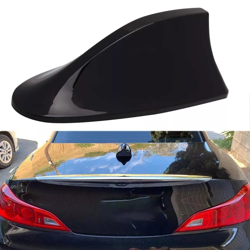 KEEPDSGN Shark Fin Roof Car Antenna Black Radio FM/AM Antena