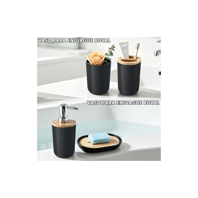 Juego de 4 Accesorios de Baño ModernoAccesorios De Baño