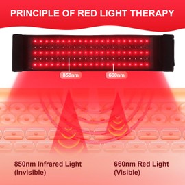 Red Light Therapy Belt for Body Infrared Light Therapy Pad 660nm&850nm Near Infrared Light Therapy Belt Wrap with Timer