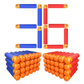 EKIND 9.5cm Foam Darts Compatible for Nerf Mega Series 36-Dart Refill Pack (Red & Blue)