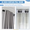 DoubleFill 4 Pack Acrylic Curtain Pull Wand 46 Inch Clear
