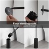 BGL 304stainless steel standing toilet brush for bath decor (Black)