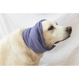 FDANDADE Dog Ear Flap Wrap for Surgery Recovery, Dog Ear Flap Hat for Anxiety Relief – Noise Canceling for Fireworks, Thunderstorms Purple L.