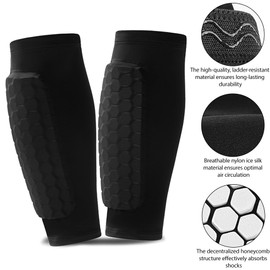 Shin Pads Children's Football Shin Pads Integrated Shin Pads Children Shin Pad Sleeves Shock Absorbing Non-Slip Breathable and Sweat-Absorbing Take Off with Sports Headband