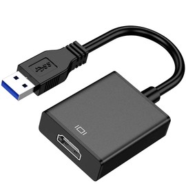 USB HDMI Converter Adapter, 2024 New Mode, USB Display Adapter, 5 Gbps High Speed Transmission, USB3.0 HDMI Converter, Adapter, Built-In Driver, Supports 1080P, Audio Output, Display Adapter, Stable