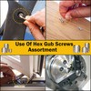 FIXXELY Cone Point Set Screws 48 Pcs (M3,M4,M5,M6) Hex Head