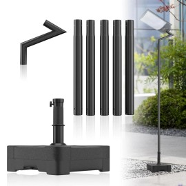 PFCTART 9.35 Ft Street Light Pole with Tank Base for Solar Street Light Garden Umbrellas
