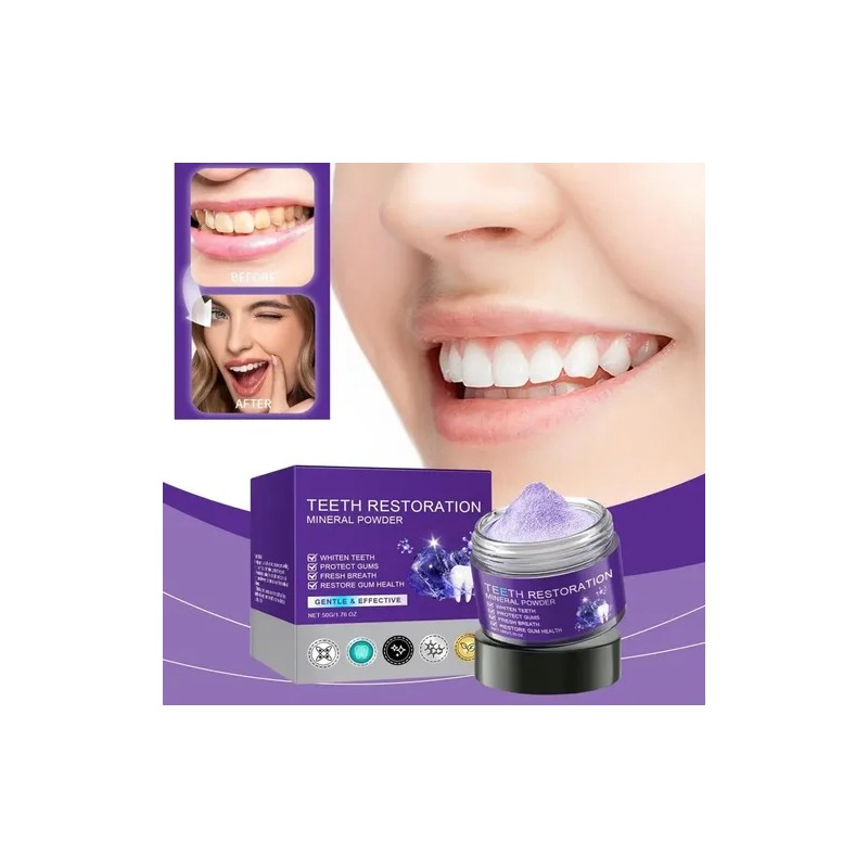 Polvo Mineral Para La Restauración De Dientes, Protege Las E