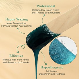 Bouvetan Hard Wax Beads for Hair Removal – 6 Packs, 21oz Total – Smooth & Long-Lasting Hair Removal for All Skin Types