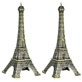 Crocon Paris Eiffel Tower Set of 2 Iconic Paris Statues for Home Décor Table & Desk Centerpieces Bedroom Kitchen Housewarming Birthday Gifts for Women mom Birthday Sister Present Size : 15cm