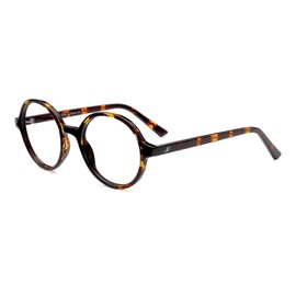 JFXQDR Round Blue Light Blocking Glasses Women Men, Small Circle Frame Computer Eyeglasses Anti Glare & UV400 RF6206 (Coco Tortoise)