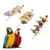 3pcs Parrot Chew Toys Weave Carrot Corn Rattan Balls Shredded