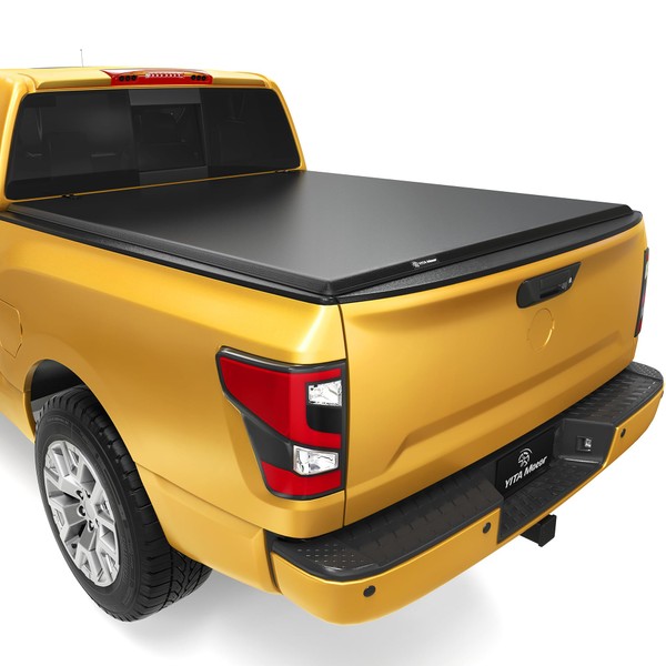 YITAMOTOR Soft Tri-Fold Truck Bed Tonneau Cover Compatible with 2005-2024 Nissan Frontier(NO México), Fleetside 5 ft Bed