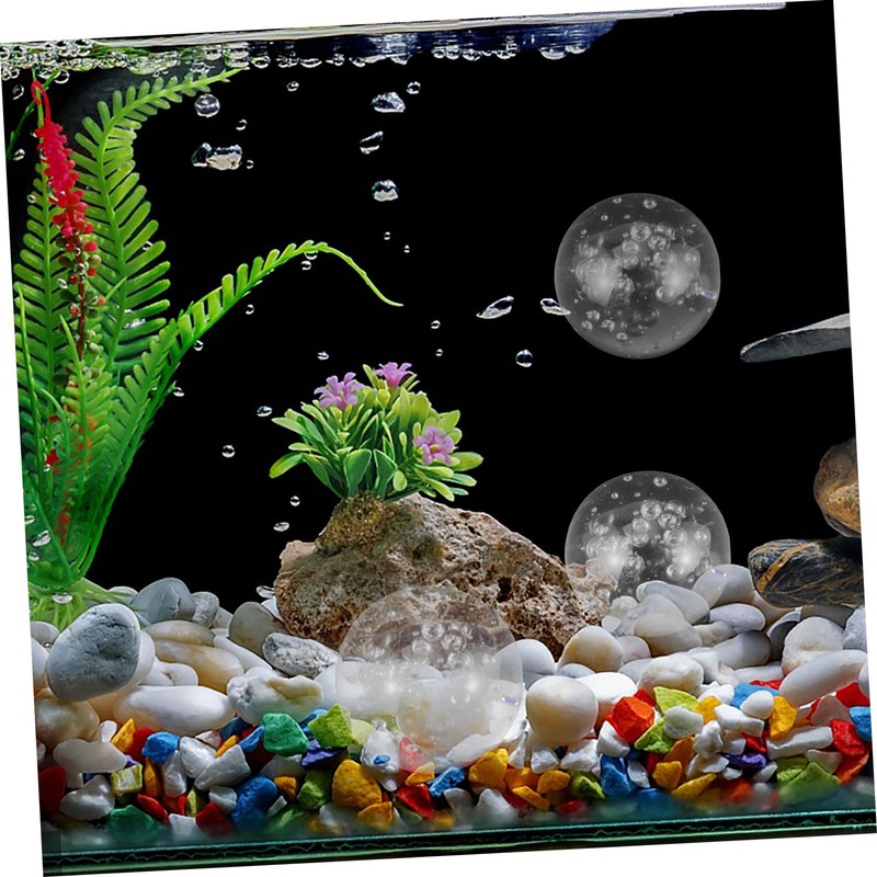 Levemolo Crystal Glass 2pcs Decorative for Fountains Fish Tanks and