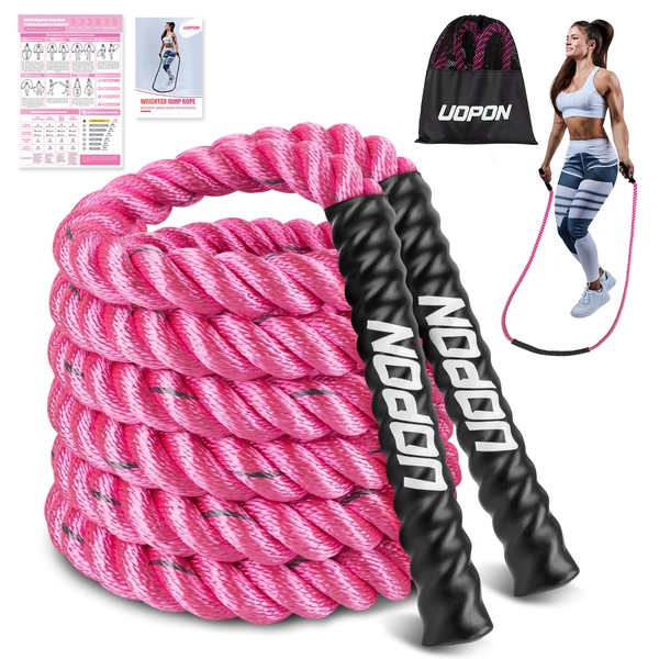 Weighted Jump Rope for Women, 1.25LB Heavy Skipping Rope for