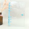A6 6 Ring Soft PVC Clear Binder Set of 2