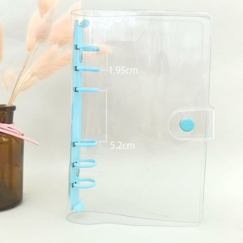 A6 6 Ring Soft PVC Clear Binder Set of 2