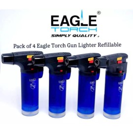 Eagle Torch Gun Lighter WindProof Refillable Lighter (Blue){2}{3}{4 - 3-Count Lighter