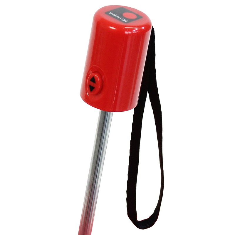 Knirps Slim Duomatic Polka Dots Pocket Umbrella Red White in