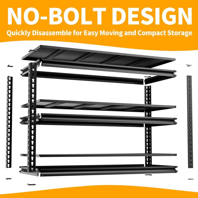 cynnda 3-Tier 48”D X 17.7”W X 40”H Garage Shelving Heavy