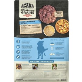 ACANA Wholesome Grains Duck and Pumpkin Limited Ingredient Dog Dry Food 4. LB