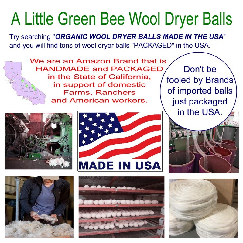 Handmade Wool Dryer Balls - Set of Four -Made in