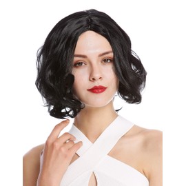 WIG ME UP - YZF-4372-1 Lady Quality Wig short shoulder length Bob Longbob straight middle-parting curved tips black