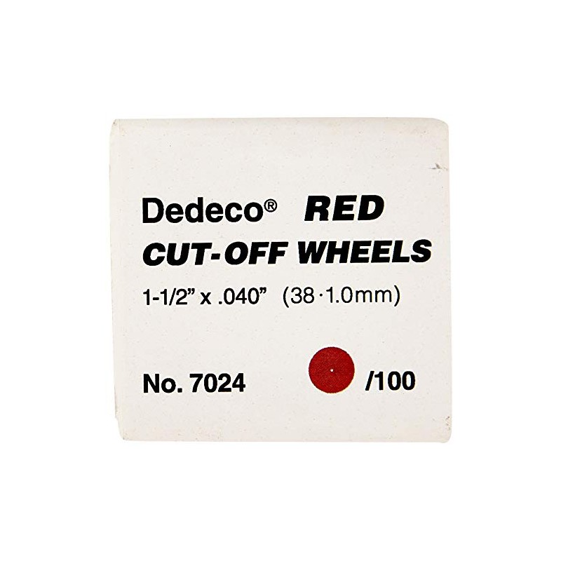 Dedeco 7024 Cutting-Off Wheel, Red, 1-1/2" x .040", Size, Pack