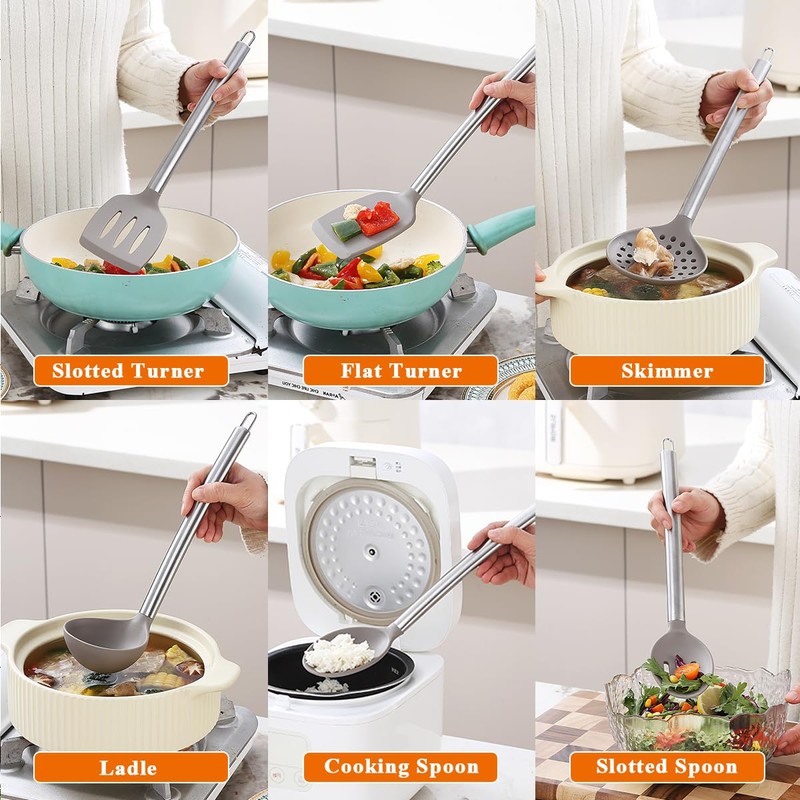 Kitchen Utensils Set, Kyraton 38 Piece Silicone kitchen Cooking Utensils