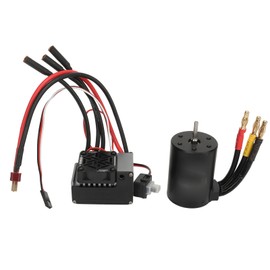3650 Brushless Motor 60A Brushless ESC Electric Speed Controller Combo Set for 1/10 RC Car 3900KV