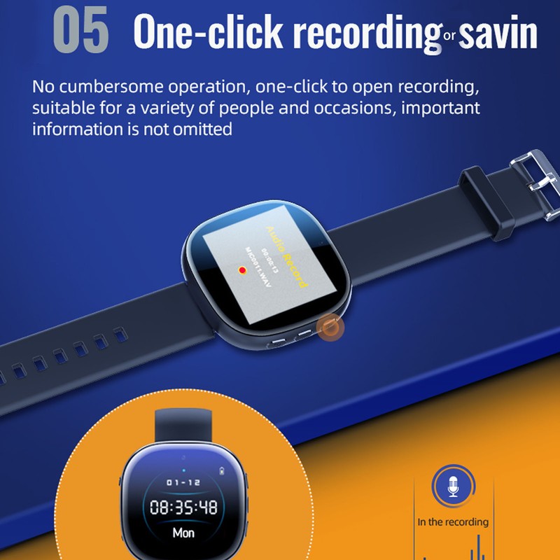 Video Recorder Watch Digital HD 1080P Noise Reduction AI Intelligent