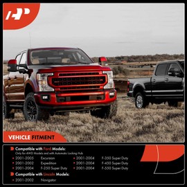 A-Premium 4WD Manual Locking Hub Actuator Compatible with Ford F-250 Super Duty/F-350 Super Duty 2001-2004, Expedition, Excursion & Lincoln Navigator, Front Driver and Passenger Side, 2-PC Set