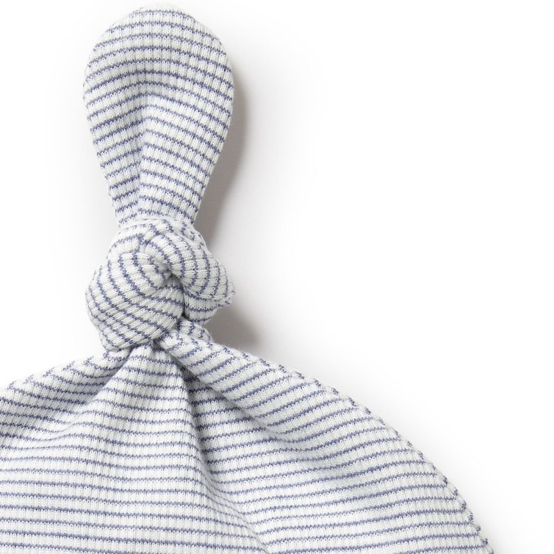 Wilson & Frenchy Organic Stripe Rib Knot Hat - Rain