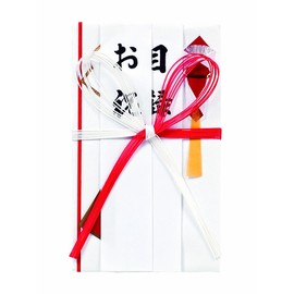 マルアイ 祝儀袋 目録 赤白 7本 花結び お祝い 1枚 キ-420
