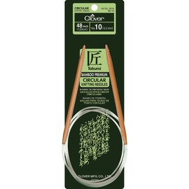 Clover Takumi Bamboo Circular 48-Inch Knitting Needles, Size 10