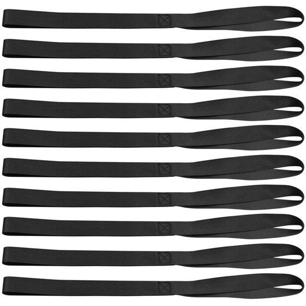 Focenat 10Pcs Soft Loops Tie Down Straps, 18 inch Heavy