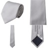 Konaka AM-FOMAL-1 Necktie, Washable Necktie, Silver/Black Set, One Size Fits