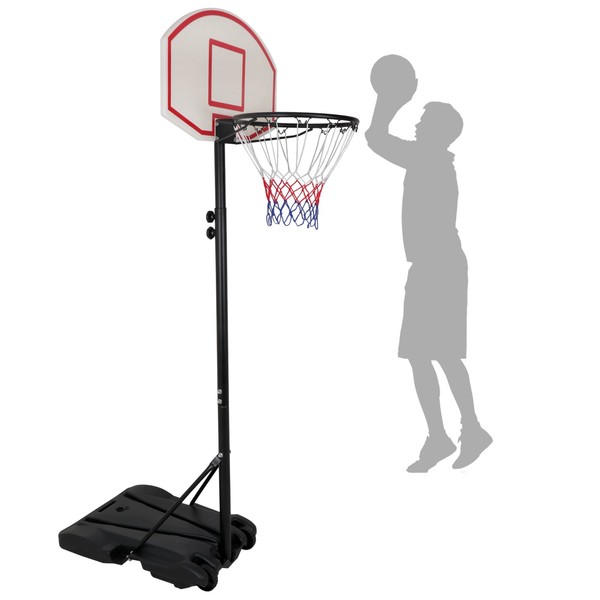 F2C Kids Basketball Hoop System Height Adjustable 76" to 98" Grow-to-Pro Portable Stand Goal W/ Net, 28" Backboar d& Wheels Youth Junior Boys Toddlers Indoor/Outdoor
