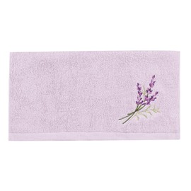 Senko 64716 S.D.S Lavender Towel, Approx. 13.0 x 29.5 inches (33 x 75 cm), Purple, Flowers, Embroidered, Made in Japan