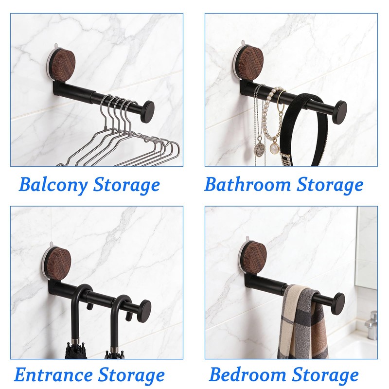 Wall Mounted Clothes Hanger Storage, 3-Section Retractable Coat Hangers Storage,