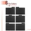 Mr. Pen- Black Plastic File Folders Letter Size, 6 Pack,