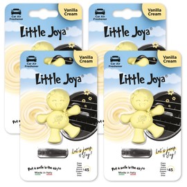 Little Joya Standard Car Air Freshener, 45-Day Long-Lasting Fragrance, Scented Vent Clip for Car Interior Home & Office - 4 Pack Vanilla Cream