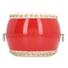 Kids Chinese Drum Plastic Sheepskin Maple Wood Red Color Children