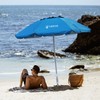 AMMSUN 6.5ft Twice Folded Portable beach umbrella with Sand Anchor