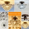 YYJLX Crystal Chandelier,Modern Semi Flush Mount Small Ceiling Light Oil